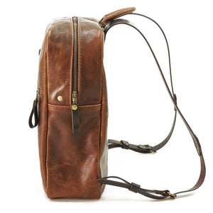 Mochila de Cuero Z7 - Café Texturado