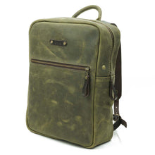 Cargar imagen en el visor de la galería, Mochila de Cuero Z7 - Verde Rústico
