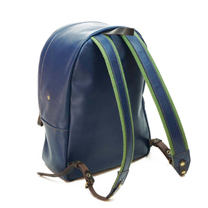 Mochila de Cuero Z8 - Azul