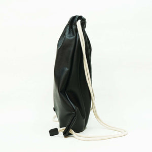 Mochila Saco de Cuero - Negro