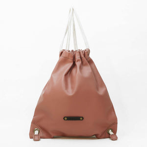 Mochila Saco de Cuero - Rosa Viejo