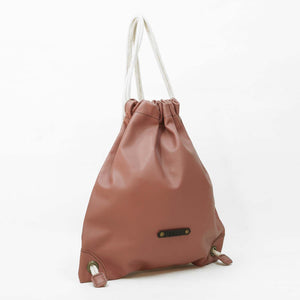 Mochila Saco de Cuero - Rosa Viejo
