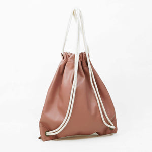 Mochila Saco de Cuero - Rosa Viejo