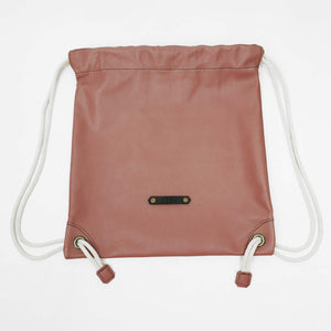 Mochila Saco de Cuero - Rosa Viejo