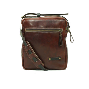 Bandolera de cuero Satchel Café Agreste