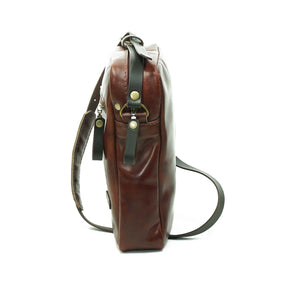 Bandolera de cuero Satchel Café Agreste