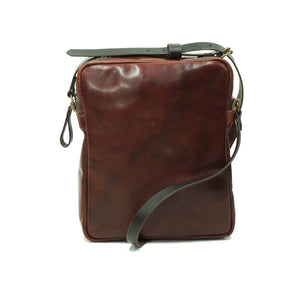Bandolera de cuero Satchel Café Agreste