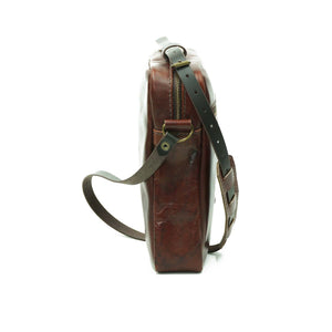Bandolera de cuero Satchel Café Agreste