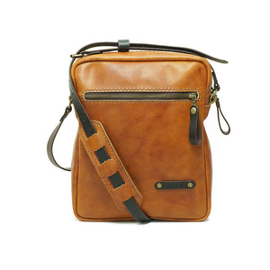Bandolera de cuero Satchel Curry-Moro