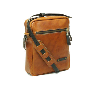 Bandolera de cuero Satchel Curry-Moro