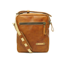 Cargar imagen en el visor de la galería, Bandolera de cuero Satchel  Curry-Natural
