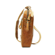 Cargar imagen en el visor de la galería, Bandolera de cuero Satchel  Curry-Natural
