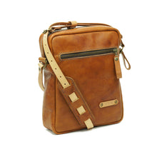 Cargar imagen en el visor de la galería, Bandolera de cuero Satchel  Curry-Natural
