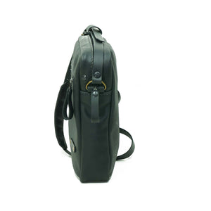 Bandolera de cuero Satchel Negro