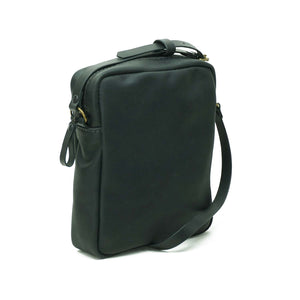 Bandolera de cuero Satchel Negro