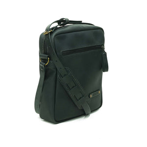 Bandolera de cuero Satchel Negro