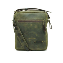 Cargar imagen en el visor de la galería, Bandolera de cuero Satchel Verde Rústico
