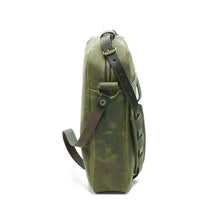 Cargar imagen en el visor de la galería, Bandolera de cuero Satchel Verde Rústico
