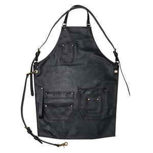 Pechera Delantal de Cuero - Negro
