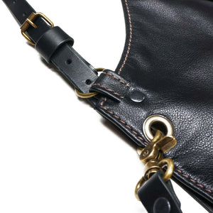 Pechera Delantal de Cuero - Negro